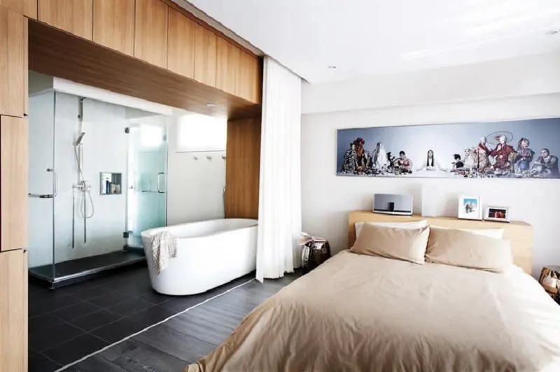 Mẫu phòng ngủ 15m2 có toilet